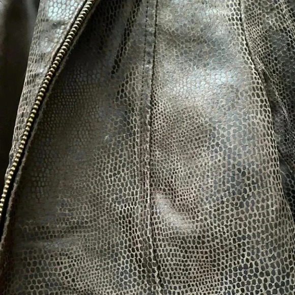 Vintage - Y2K Bohemian Retro Patterned Brown Leather Jacket - Picture 9 of 11